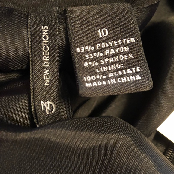 NWT New Direction s:10 black pleated pencil skirt - Picture 3 of 3